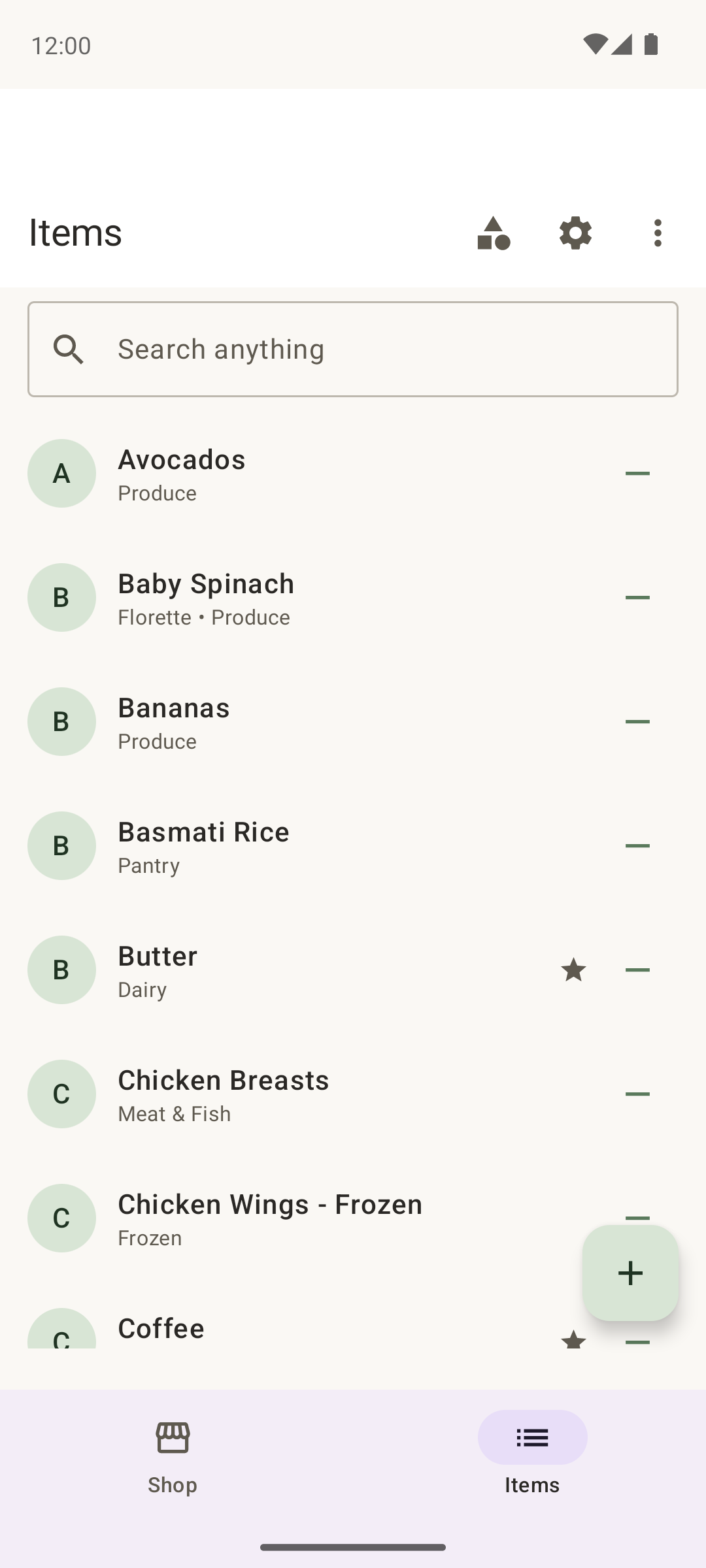 StoreHop master item list tagged to multiple stores